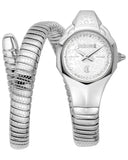 Just Cavalli Fiore Silver Dial Silver Steel Strap Watch for Women - JC1L354M0015 Authentic Buy Shop Now
