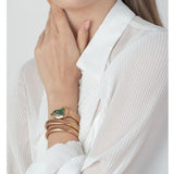 Just Cavalli Glam Evo 9 Green Dial Rose Gold Steel Strap Watch for Women - JC1L224M0055