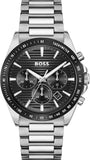 Hugo Boss Strike Chronograph Black Dial Silver Steel Strap Watch for Men - 1514290 Buy Now By Hugo Boss