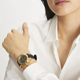 Tory Burch The Tory Chronograph Black Dial Black Leather Strap Watch for Women - TBW1055 Buy Now By Tory Burch