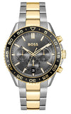 Hugo Boss Runner Chronograph Grey Dial Two Tone Steel Strap Watch for Men - 1514144 Buy Now By Hugo Boss