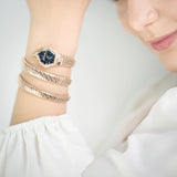 Just Cavalli Mesmerizing Blue Dial Rose Gold Steel Strap Watch for Women - JC1L304M0045