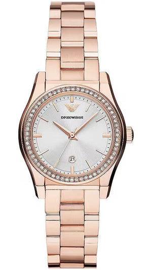 Emporio Armani Federica Analog Mother of Pearl Dial Rose Gold Steel Strap Watch for Women - AR11558 Buy Now By Emporio Armani