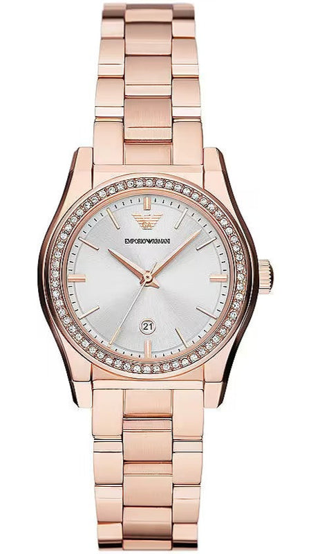 Emporio Armani Federica Analog Mother of Pearl Dial Rose Gold Steel Strap Watch for Women - AR11558 Buy Now By Emporio Armani
