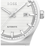 Hugo Boss Candor Automatic White Dial Silver Steel Strap Watch for Men - 1514186 Authentic Buy Shop Now