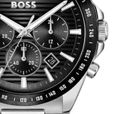 Hugo Boss Strike Chronograph Black Dial Silver Steel Strap Watch for Men - 1514290 Buy Now By Hugo Boss