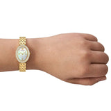 Tory Burch Oval Mother of Pearl Dial Gold Steel Strap Watch for Women - TBW6034 Buy Now By Tory Burch