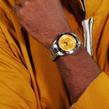 Hugo Boss Runner 3H Orange Dial Silver Steel Strap Watch for Men - 1514206 Buy Now By Hugo Boss