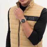 Hugo Boss Strike Chronograph Black Dial Silver Steel Strap Watch for Men - 1514290 Buy Now By Hugo Boss