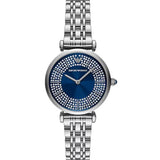 Emporio Armani Gianni T-Bar Blue Dial Silver Steel Strap Watch for Women - AR11627 Buy Now By Emporio Armani