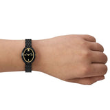 Tory Burch Oval Black Dial Black Steel Strap Watch for Women - TBW6035 Buy Now By Tory Burch