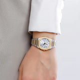 D1 Milano Ultra Thin Silver Dial Two Tone Steel Strap Watch for Women - D1-UTBL34 Authentic Buy Shop Now