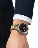 Tissot PR516 Chronograph Black Dial Two Tone Steel Strap Watch for Men - T149.417.22.051.00 Authentic Buy Shop Now