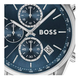 Hugo Boss Grand Prix Chronograph Blue Dial Silver Steel Strap Watch for Men - 1514226 Buy Now By Hugo Boss