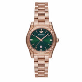 Emporio Armani Federica Analog Green Dial Rose Gold Steel Strap Watch for Women - AR11639 Buy Now By Emporio Armani