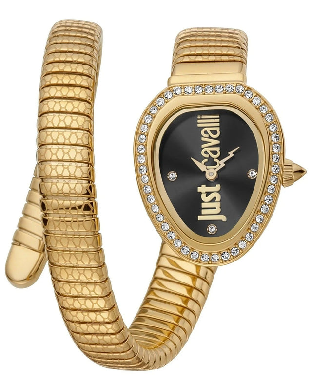 Just Cavalli Solo Black Dial Gold Steel Strap Watch for Women - JC1L167M0035 Authentic Buy Shop Now