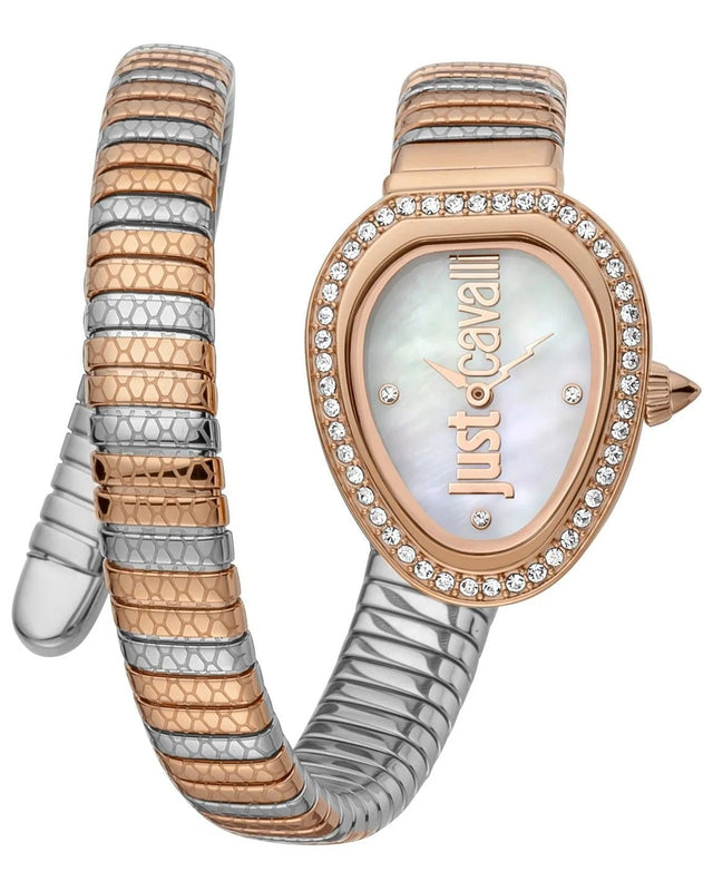 Just Cavalli Solo Mother of Pearl Dial Two Tone Steel Strap Watch for Women - JC1L167M0065 Authentic Buy Shop Now