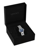 Versace Daphnis Analog Blue Dial Silver Steel Strap Watch for Women - VEOCA0124 Buy Now By Versace