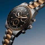 Tissot PR516 Chronograph Black Dial Two Tone Steel Strap Watch for Men - T149.417.22.051.01 Authentic Buy Shop Now