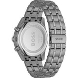 Hugo Boss Skytraveller Chronograph Gunmetal Grey Dial Grey Steel Strap Watch for Men - 1514153 Buy Now By Hugo Boss