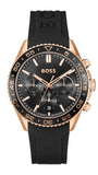 Hugo Boss Runner Chronograph Black Dial Black Silicone Strap Watch for Men - 1514168 Buy Now By Hugo Boss