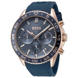 Hugo Boss Runner Chronograph Blue Dial Blue Silicone Strap Watch for Men - 1514169 Buy Now By Hugo Boss