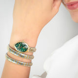 Just Cavalli Specchio Green Dial Two Tone Steel Strap Watch for Women - JC1L323M0055 Authentic Buy Shop Now