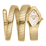 Just Cavalli Cristallo Mother of Pearl Dial Gold Steel Strap Watch for Women - JC1L307M0025 Authentic Buy Shop Now