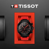Tissot T Race Chronograph Black Dial Red Rubber Strap Watch for Men - T141.417.37.061.01 Buy Now By Tissot