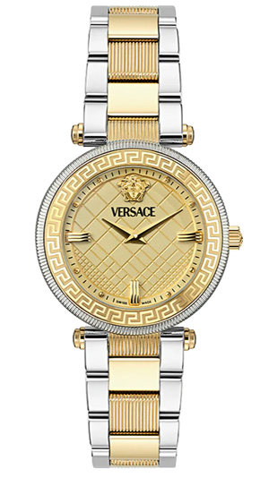 Versace Reve Analog Gold Dial Two Tone Steel Strap Watch for Women - VE8B00324 Buy Now By Versace