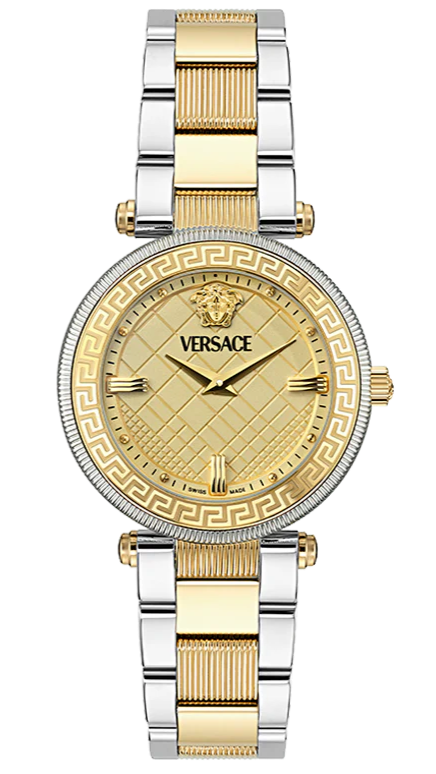 Versace Reve Analog Gold Dial Two Tone Steel Strap Watch for Women - VE8B00324 Buy Now By Versace