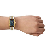 Tory Burch Eleanor Mother of Pearl Black Dial Two Tone Steel Strap Watch for Women - TBW1084 Buy Now By Tory Burch