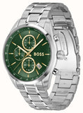 Hugo Boss Grand Prix Chronograph Green Dial Silver Steel Strap Watch for Men - 1514266 Buy Now By Hugo Boss
