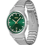 Hugo Boss Candor Green Dial Silver Steel Strap Watch for Men - 1514079 Buy Now By Hugo Boss