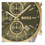 Hugo Boss Grand Prix Chronograph Green Dial Two Tone Steel Strap Watch for Men - 1514227 Buy Now By Hugo Boss