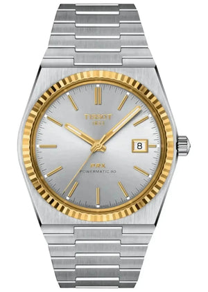 Tissot PRX Powermatic 80 Gold Automatic Silver Dial Silver Steel Strap Watch for Men - T931.407.41.031.01 Authentic Buy Shop Now