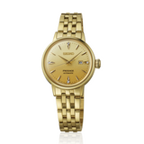 Seiko Presage Cocktail Time Automatic Diamonds Gold Dial Gold Steel Strap Watch for Women - SRE018J1 Authentic Buy Shop Now