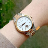 Tory Burch Collins White Dial Two Tone Steel Strap Watch for Women - TBW1305 Buy Now By Tory Burch
