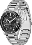 Hugo Boss Strike Chronograph Black Dial Silver Steel Strap Watch for Men - 1514290 Buy Now By Hugo Boss