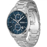 Hugo Boss Grand Prix Chronograph Blue Dial Silver Steel Strap Watch for Men - 1514226 Buy Now By Hugo Boss