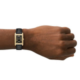 Emporio Armani Gino Black Dial Black Leather Strap Watch for Men - AR11666 Buy Now By Emporio Armani