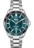 Hugo Boss Runner 3H Green Dial Silver Steel Strap Watch for Men - 1514208 Buy Now By Hugo Boss