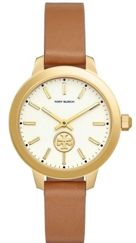 Tory Burch Collins Quartz White Dial Brown Leather Strap Watch for Women - TBW1202 Buy Now By Tory Burch