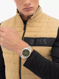 Hugo Boss Hero 2.0 Chronograph Green Dial Silver Steel Strap Watch for Men - 1514268 Authentic Buy Shop Now