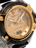 Versace Icon Active Chrono Gold Dial Black Silicone Strap Unisex Watch - VEZ701623 Buy Now By Versace