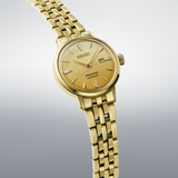 Seiko Presage Cocktail Time Automatic Diamonds Gold Dial Gold Steel Strap Watch for Women - SRE018J1 Authentic Buy Shop Now
