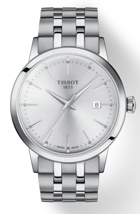 Tissot Classic Dream Silver Dial Silver Steel Strap Watch for Men - T129.410.11.031.00 Authentic Buy Shop Now