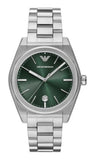 Emporio Armani Frederico Analog Green Dial Silver Steel Strap Watch for Men - AR11621
