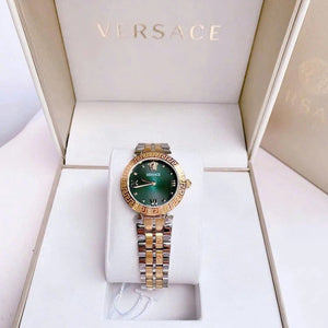 Versace Daphnis Quartz Green Dial Two Tone Steel Strap Watch for Women - VEOCA0424 Buy Now By Versace