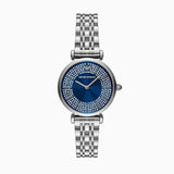 Emporio Armani Gianni T-Bar Blue Dial Silver Steel Strap Watch for Women - AR11627 Buy Now By Emporio Armani
